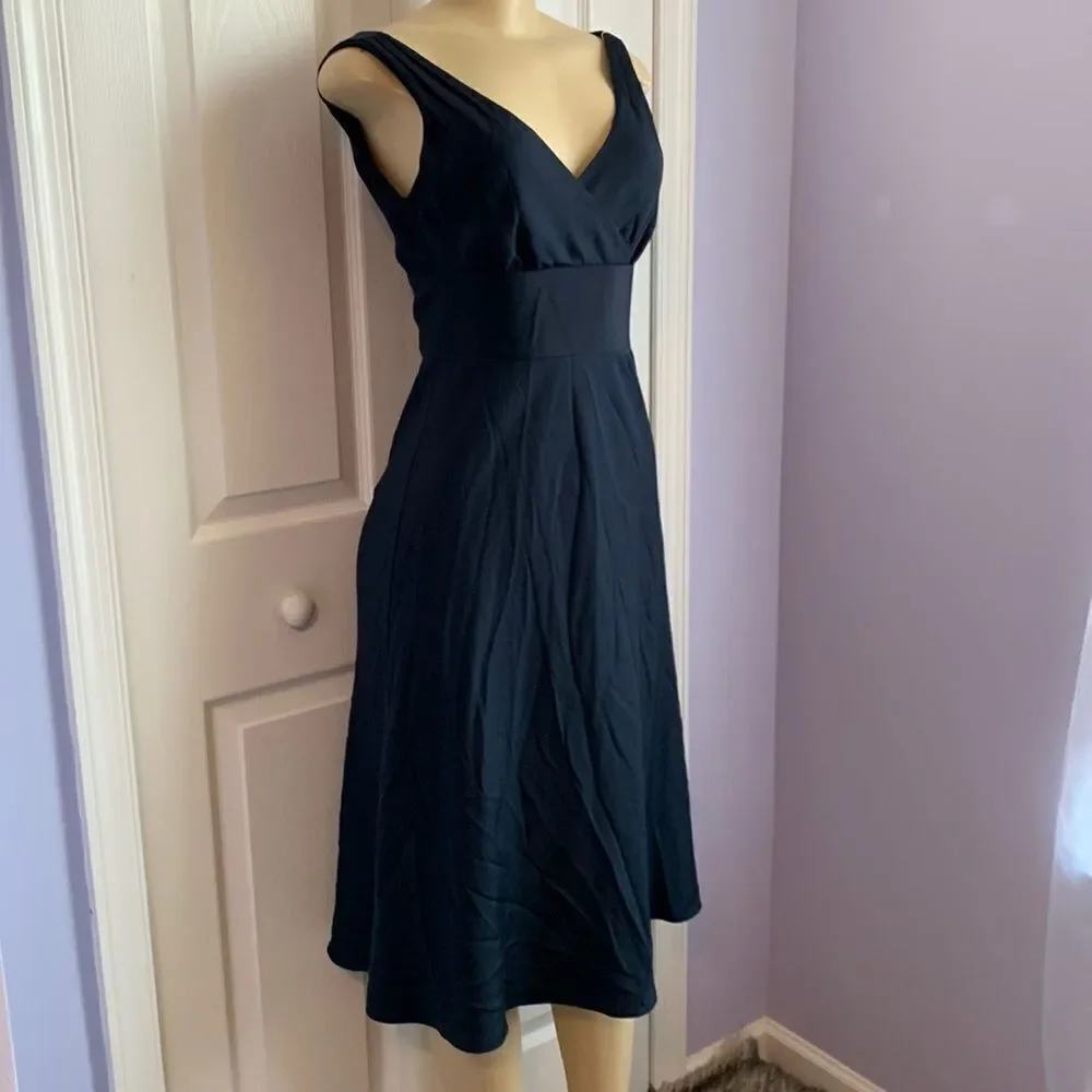J. Crew Silk Bridal Party Special Event Cocktail Dance Dress Navy